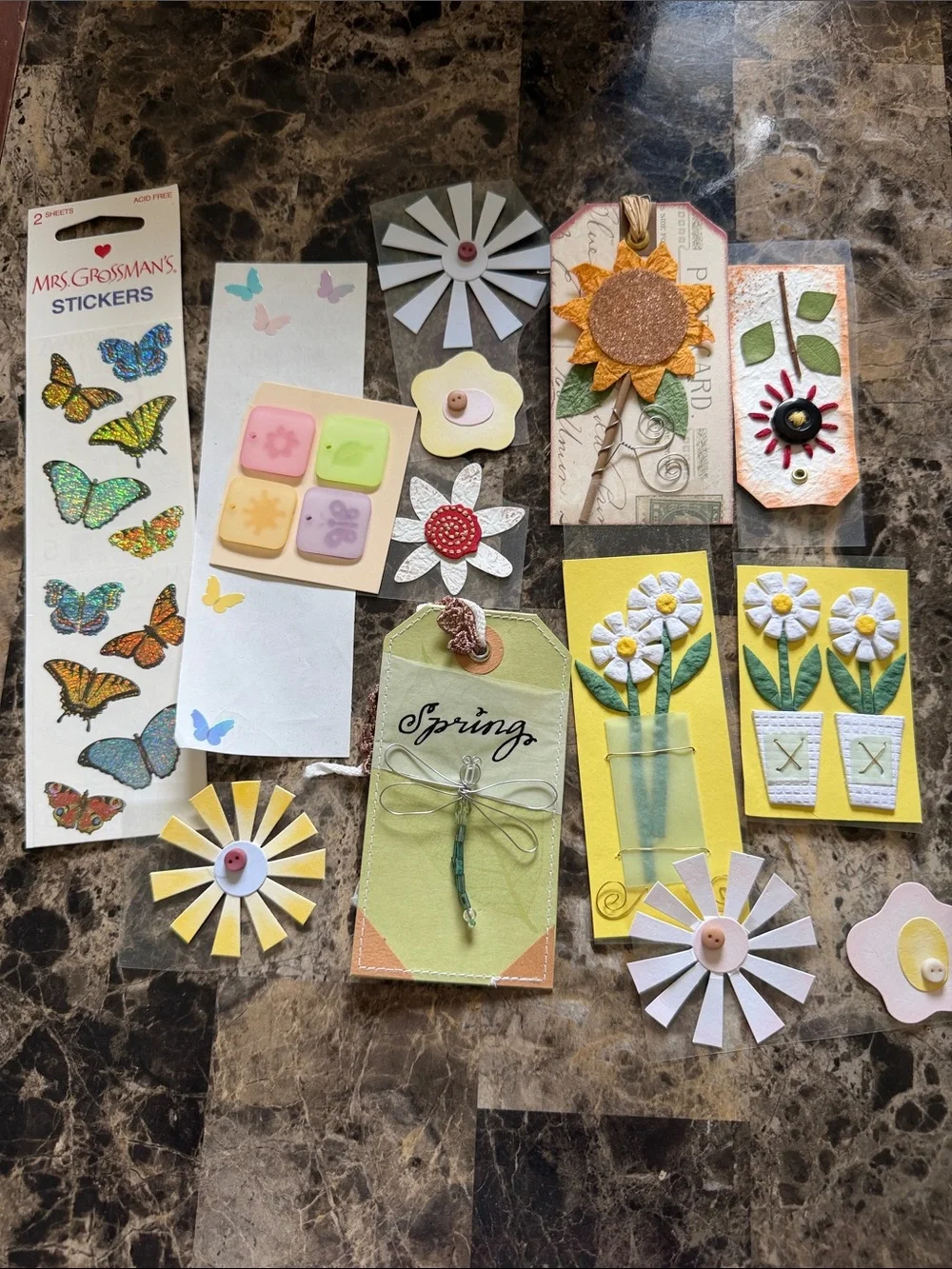 Misc Spring and Flower Scrapbooking Embellishments
